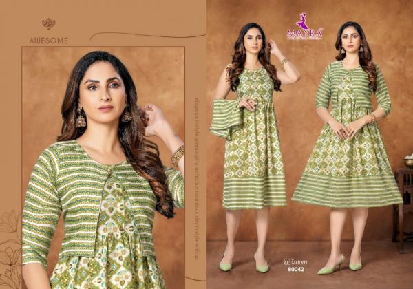 Mayra Wisdom Fancy Rayon Print  Kurti Collection